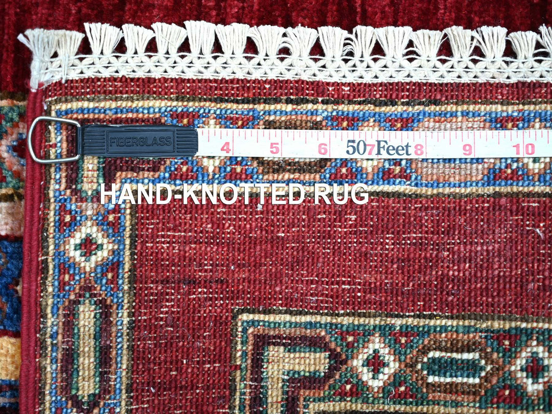 2'0" x 6'1" New Hand Knotted Red Wool Runner Oriental Rug - MOA10222208