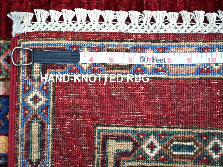2'0" x 6'1" New Hand Knotted Red Wool Runner Oriental Rug - MOA10222208