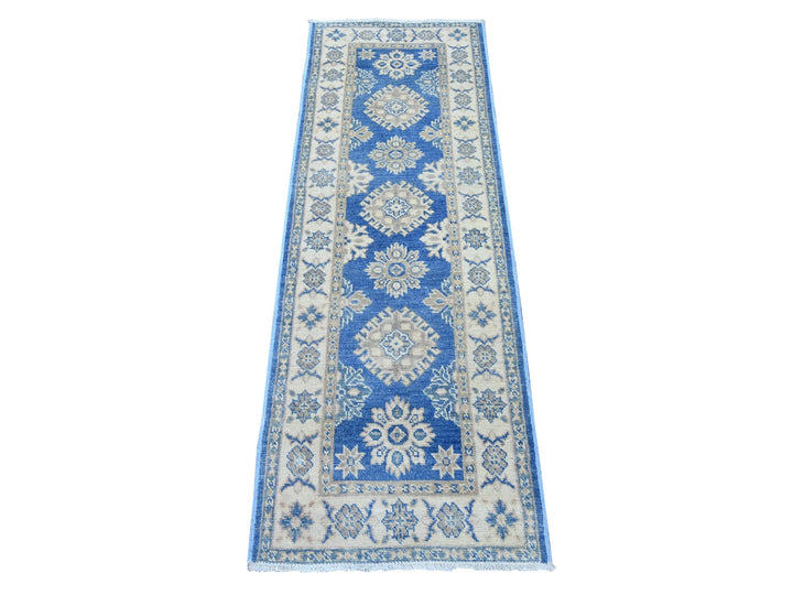 2'0" x 5'8" New Hand Knotted Blue Wool Runner Oriental Rug - MOA10222212