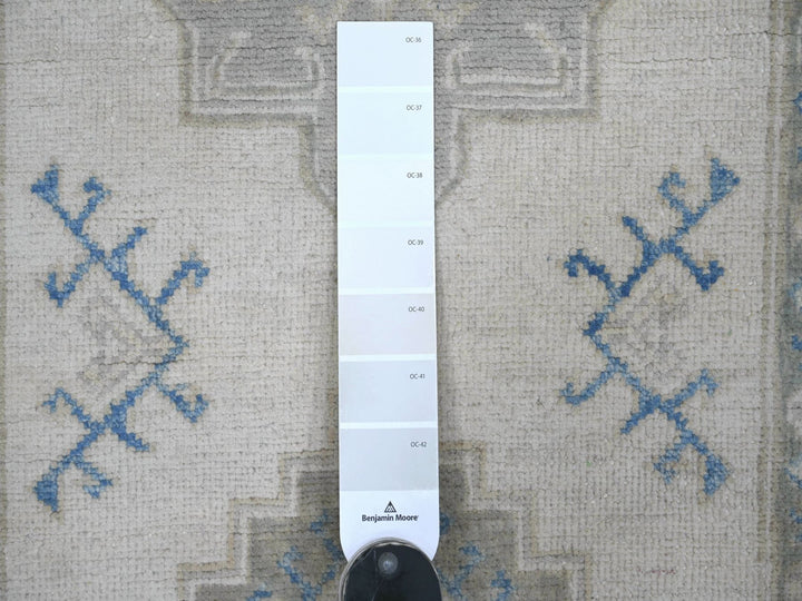 2'10" x 7'8" New Hand Knotted Ivory Wool Runner Oriental Rug - MOA10222213