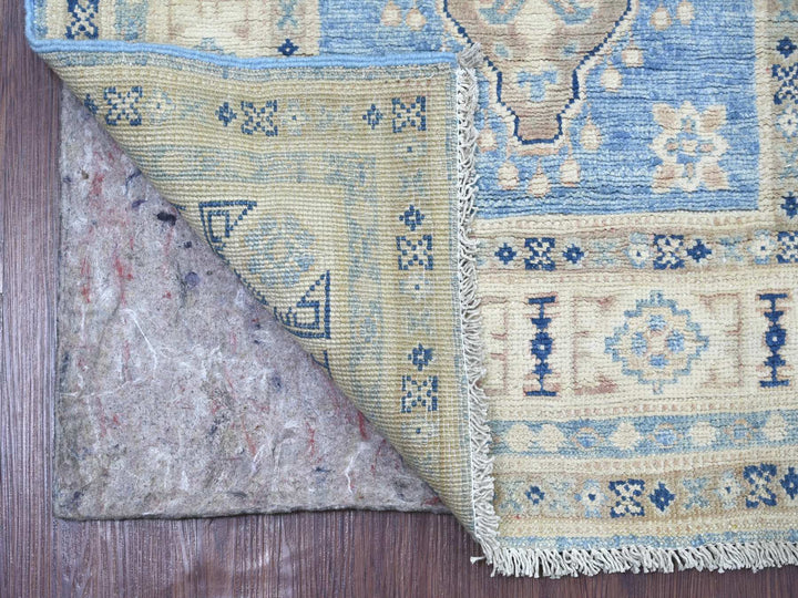 2'8" x 9'7" New Hand Knotted Blue Wool Runner Oriental Rug - MOA10222214
