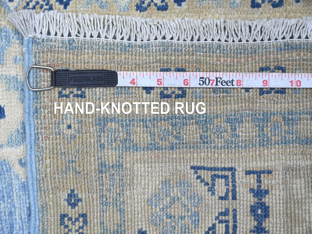 2'8" x 9'7" New Hand Knotted Blue Wool Runner Oriental Rug - MOA10222214