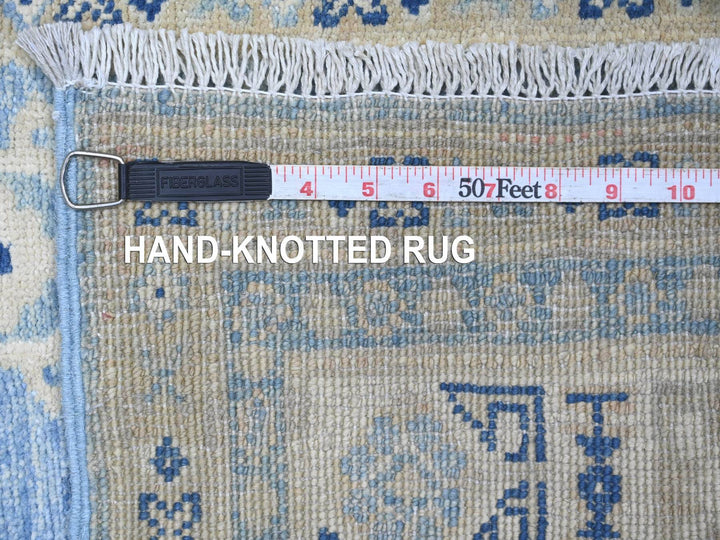 2'8" x 9'7" New Hand Knotted Blue Wool Runner Oriental Rug - MOA10222214