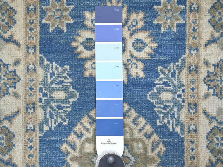 1'11" x 5'7" New Hand Knotted Blue Wool Runner Oriental Rug - MOA10222216