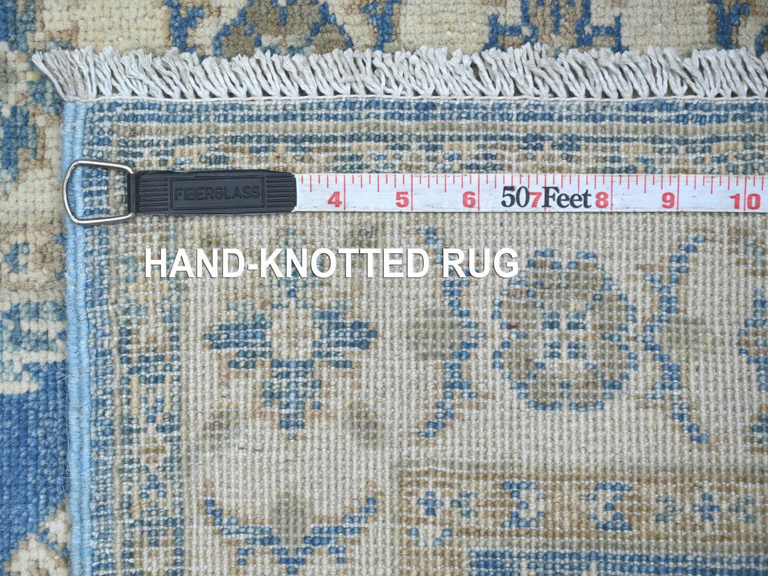 1'11" x 5'7" New Hand Knotted Blue Wool Runner Oriental Rug - MOA10222216