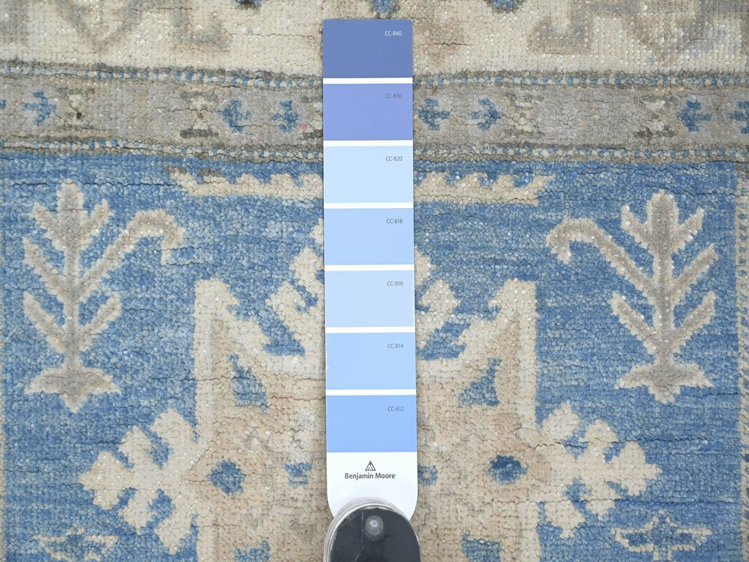2'9" x 4'2" New Hand Knotted Blue Wool Rectangle Oriental Rug - MOA10222217