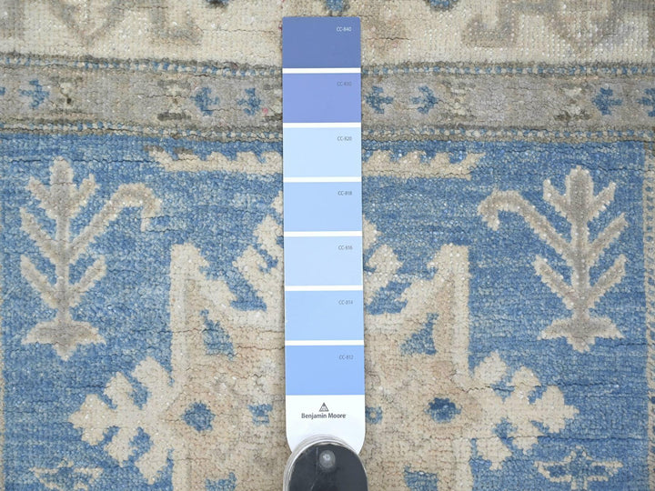 2'9" x 4'2" New Hand Knotted Blue Wool Rectangle Oriental Rug - MOA10222217