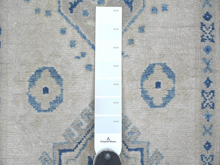 2'9" x 7'7" New Hand Knotted Ivory Wool Runner Oriental Rug - MOA10222218