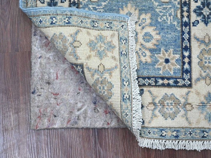 1'11" x 6'1" New Hand Knotted Blue Wool Runner Oriental Rug - MOA10222219