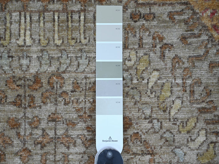 9'11" x 13'0" New Hand Knotted Grey Wool Rectangle Oriental Rug - MOA10222221