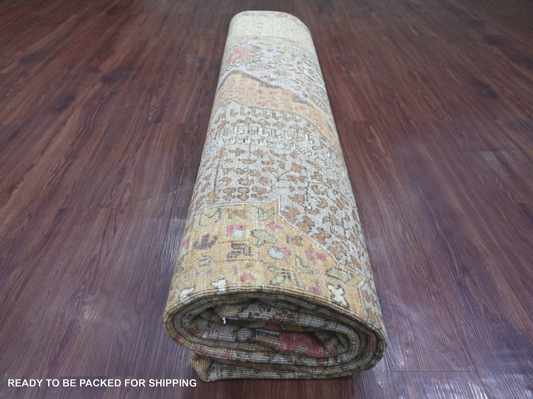 9'11" x 13'0" New Hand Knotted Grey Wool Rectangle Oriental Rug - MOA10222221