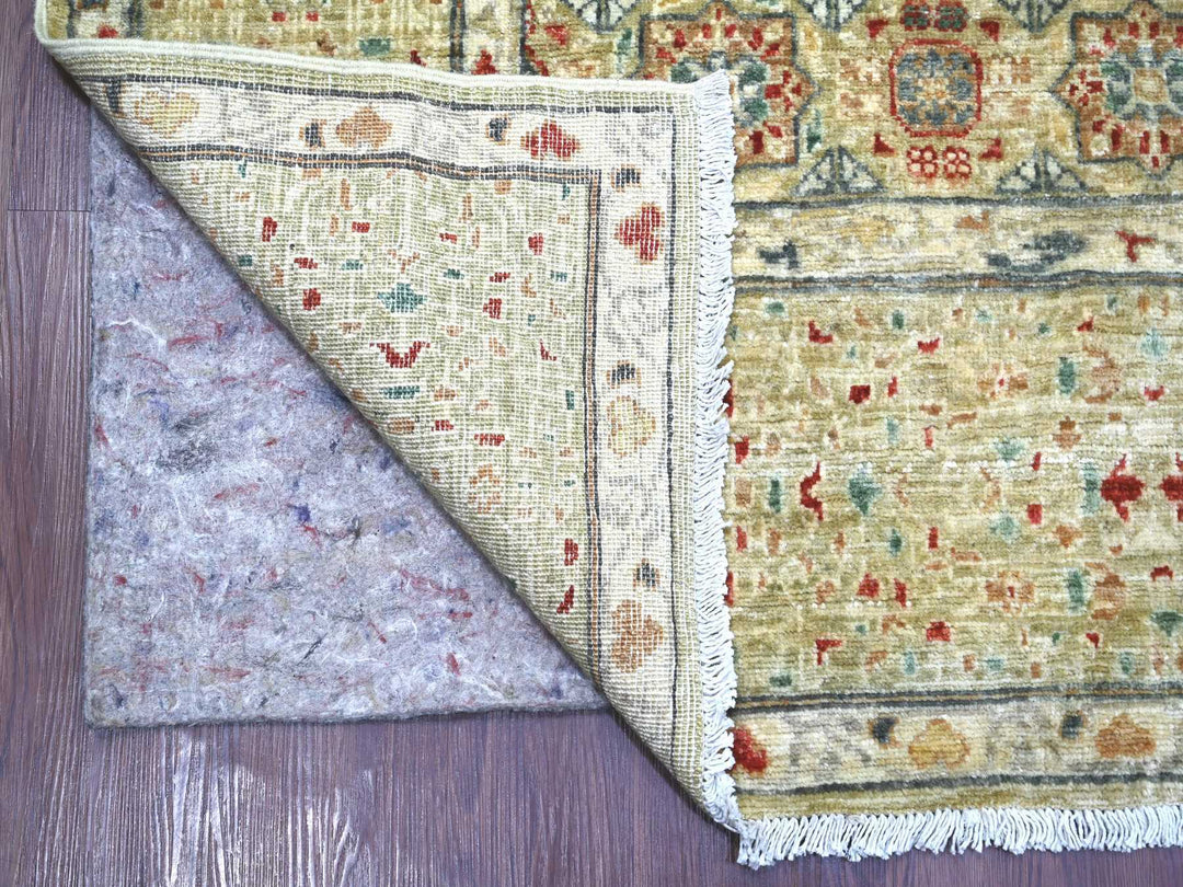 7'11" x 10'1" New Hand Knotted Green Wool Rectangle Oriental Rug - MOA10222225