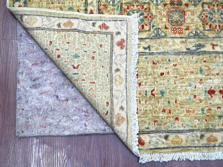 7'11" x 10'1" New Hand Knotted Green Wool Rectangle Oriental Rug - MOA10222225