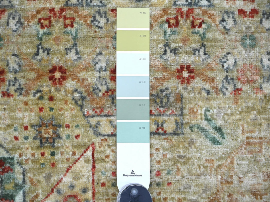 7'11" x 10'1" New Hand Knotted Green Wool Rectangle Oriental Rug - MOA10222225