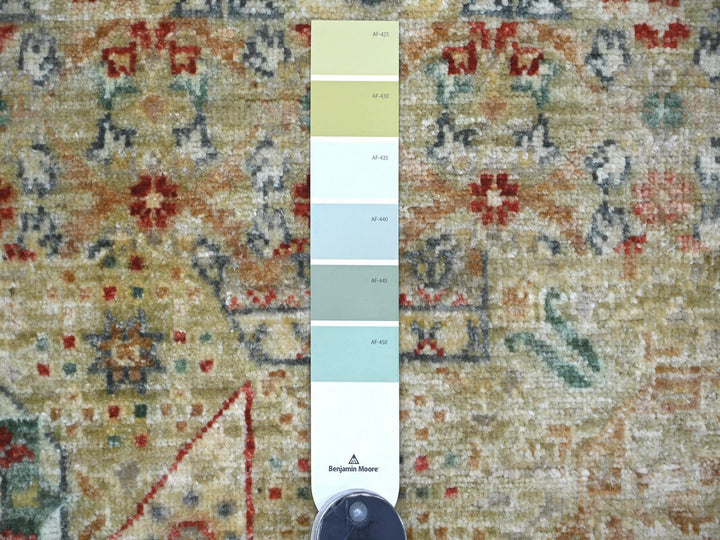 7'11" x 10'1" New Hand Knotted Green Wool Rectangle Oriental Rug - MOA10222225