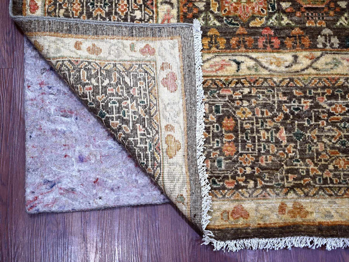 8'11" x 12'0" New Hand Knotted Grey Wool Rectangle Oriental Rug - MOA10222226