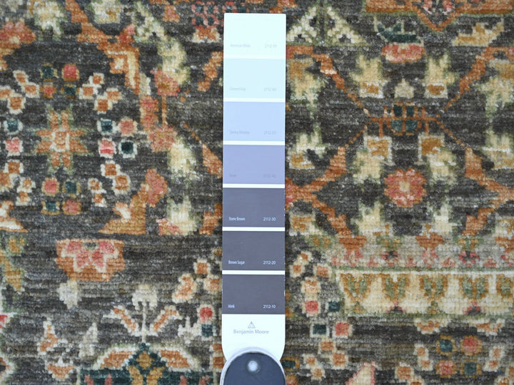 8'11" x 12'0" New Hand Knotted Grey Wool Rectangle Oriental Rug - MOA10222226