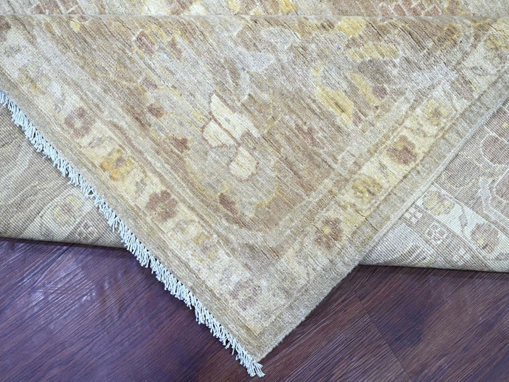 8'8" x 11'11" New Hand Knotted Grey Wool Rectangle Oriental Rug - MOA10222227