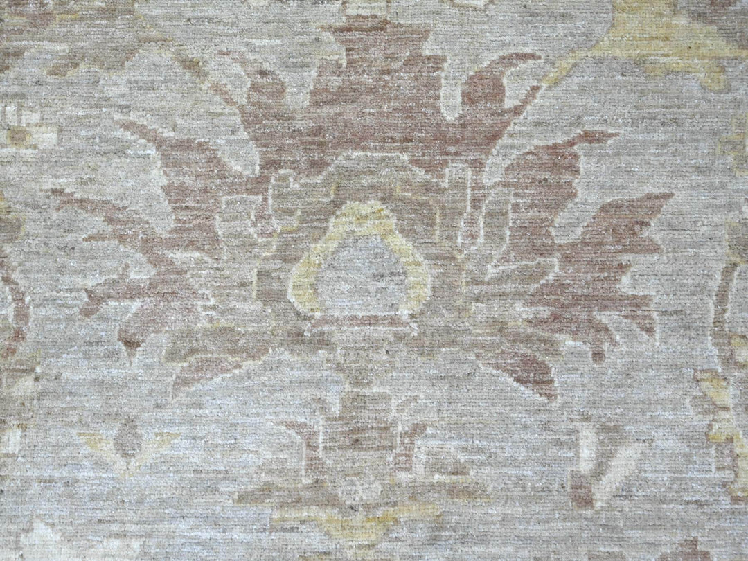 8'8" x 11'11" New Hand Knotted Grey Wool Rectangle Oriental Rug - MOA10222227