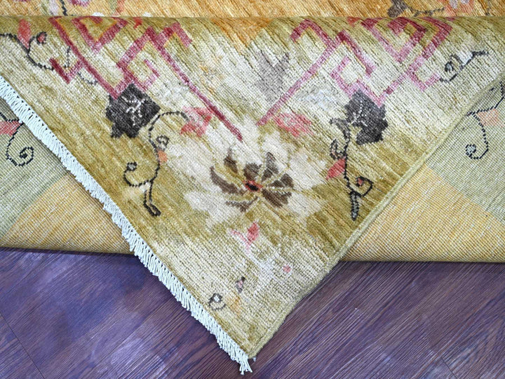 8'0" x 9'7" New Hand Knotted Brown Wool Rectangle Oriental Rug - MOA10222231