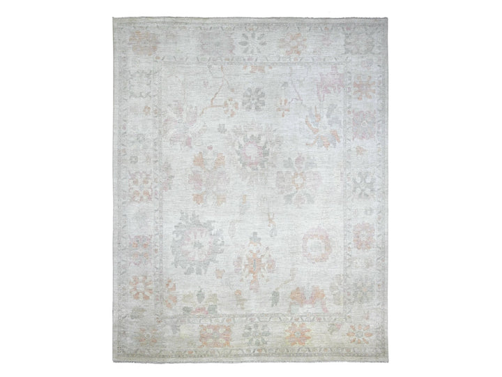 11'9" x 14'6" New Hand Knotted Grey Wool Rectangle Oriental Rug - MOA10222232