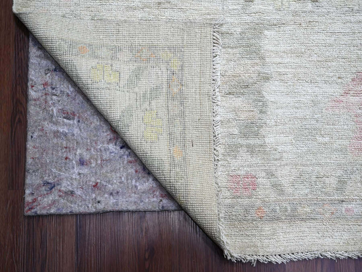 11'9" x 14'6" New Hand Knotted Grey Wool Rectangle Oriental Rug - MOA10222232
