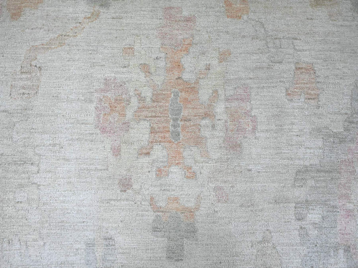 11'9" x 14'6" New Hand Knotted Grey Wool Rectangle Oriental Rug - MOA10222232