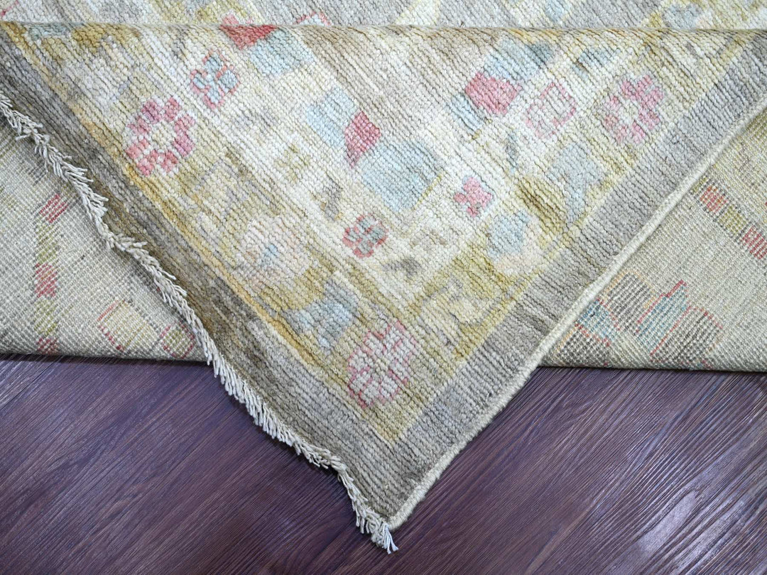 11'9" x 17'7" New Hand Knotted Grey Wool Rectangle Oriental Rug - MOA10222233