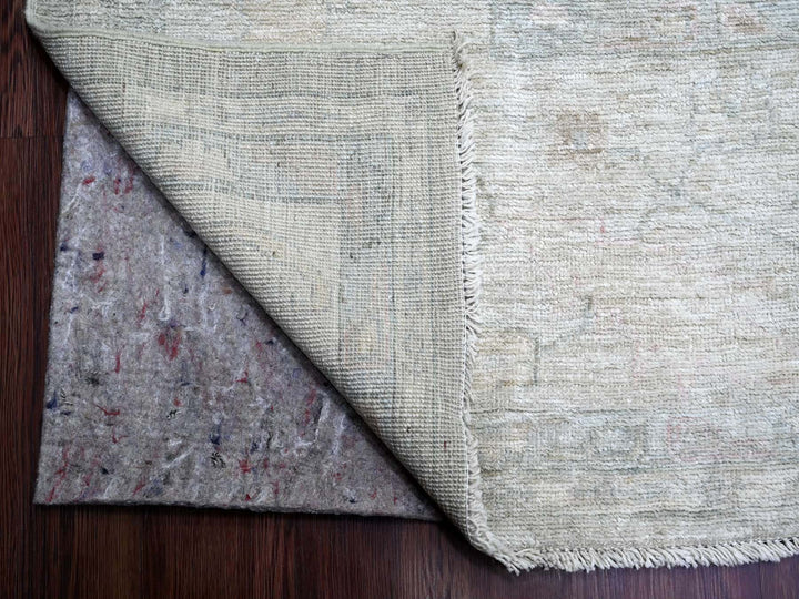 11'8" x 14'11" New Hand Knotted Grey Wool Rectangle Oriental Rug - MOA10222234