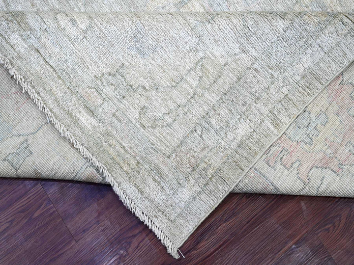 11'8" x 14'11" New Hand Knotted Grey Wool Rectangle Oriental Rug - MOA10222234