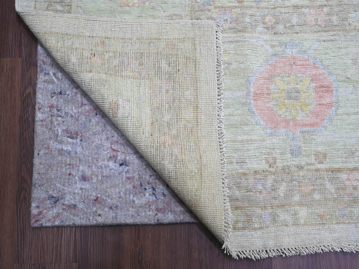 11'8" x 14'11" New Hand Knotted Grey Wool Rectangle Oriental Rug - MOA10222235