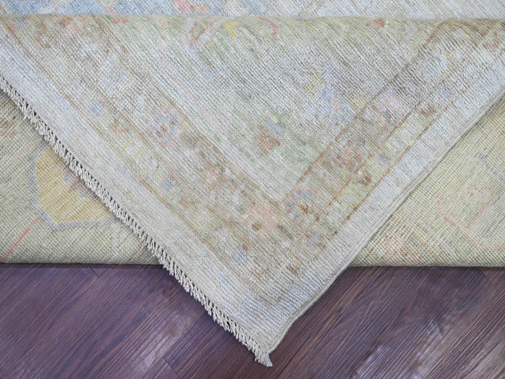 11'8" x 14'11" New Hand Knotted Grey Wool Rectangle Oriental Rug - MOA10222235