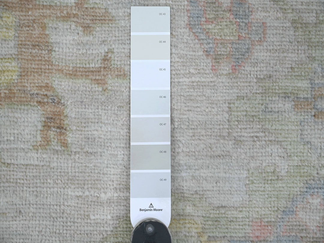 11'8" x 14'11" New Hand Knotted Grey Wool Rectangle Oriental Rug - MOA10222235