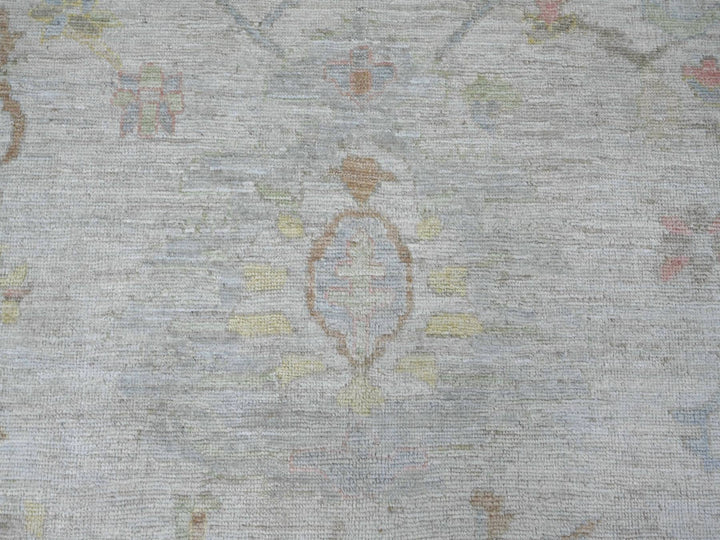 11'8" x 14'11" New Hand Knotted Grey Wool Rectangle Oriental Rug - MOA10222235