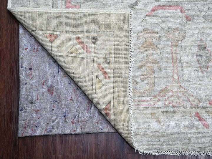 11'8" x 15'4" New Hand Knotted Grey Wool Rectangle Oriental Rug - MOA10222236