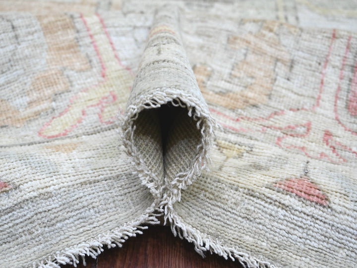 11'8" x 15'4" New Hand Knotted Grey Wool Rectangle Oriental Rug - MOA10222236