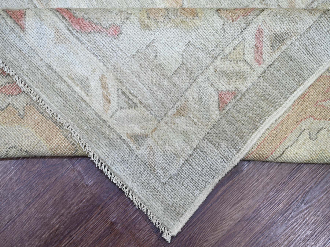 11'8" x 15'4" New Hand Knotted Grey Wool Rectangle Oriental Rug - MOA10222236