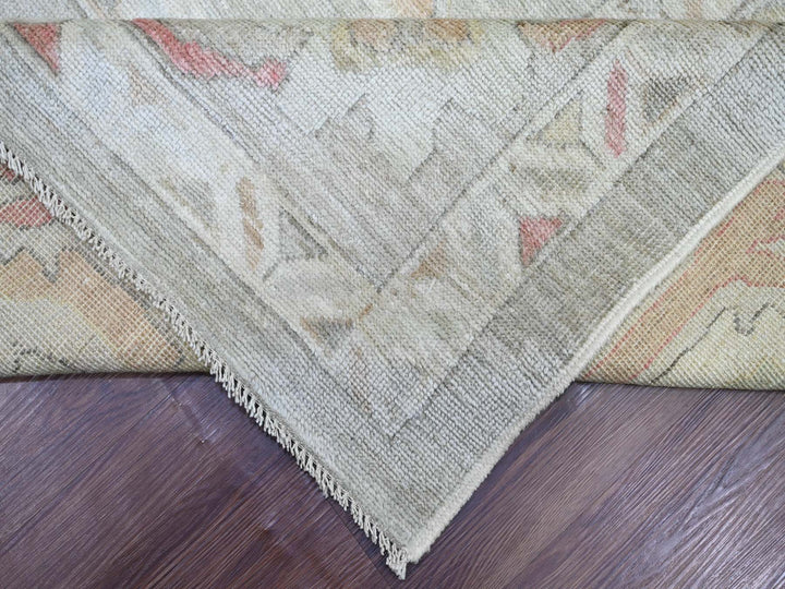 11'8" x 15'4" New Hand Knotted Grey Wool Rectangle Oriental Rug - MOA10222236