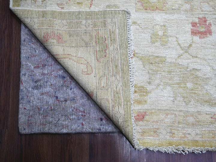 11'9" x 14'4" New Hand Knotted Green Wool Rectangle Oriental Rug - MOA10222237