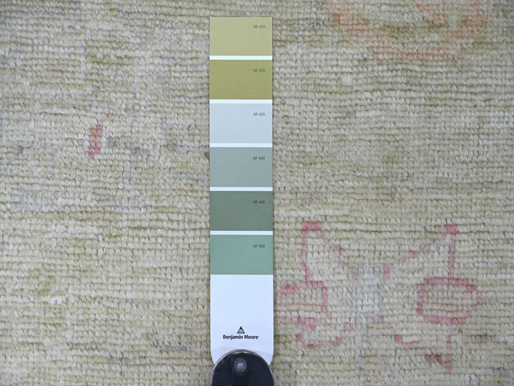 11'9" x 14'4" New Hand Knotted Green Wool Rectangle Oriental Rug - MOA10222237