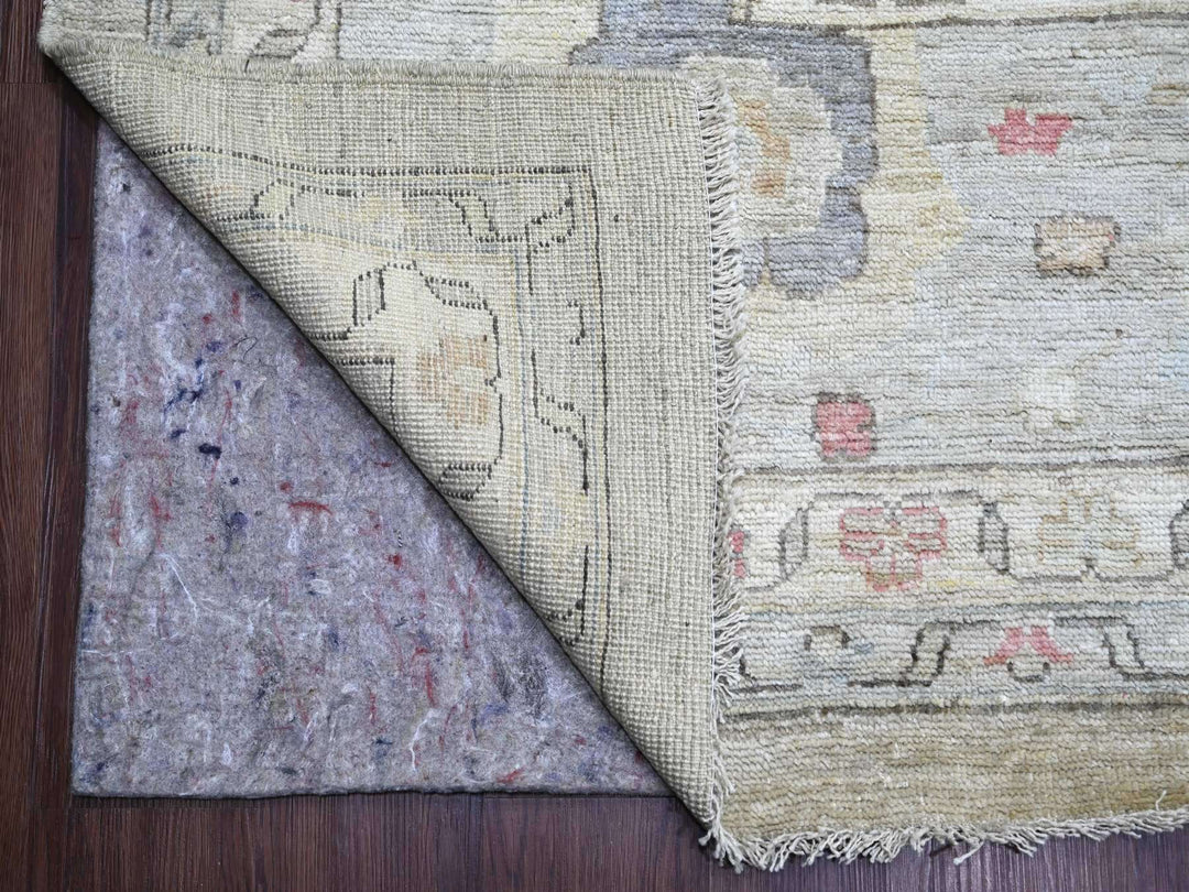 11'11" x 15'8" New Hand Knotted Green Wool Rectangle Oriental Rug - MOA10222238