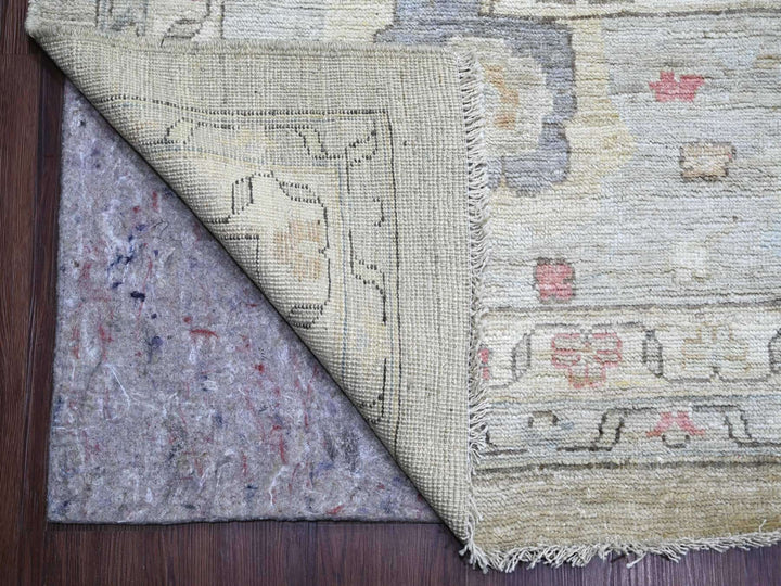 11'11" x 15'8" New Hand Knotted Green Wool Rectangle Oriental Rug - MOA10222238