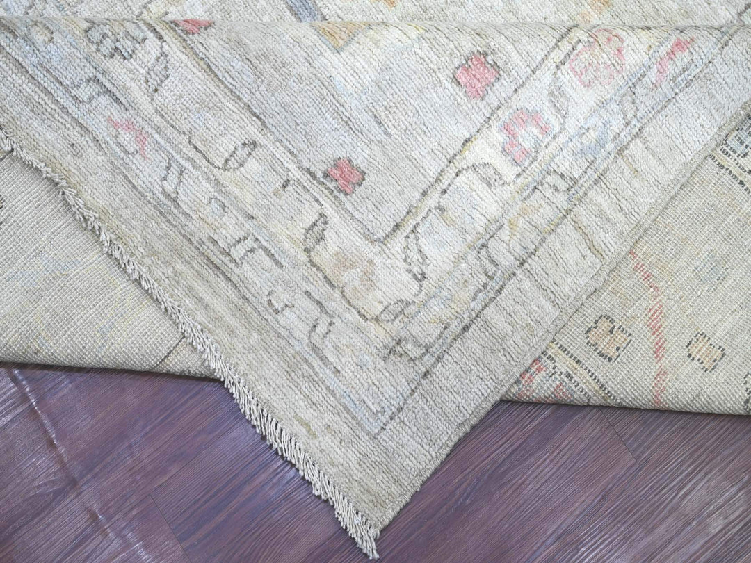 11'11" x 15'8" New Hand Knotted Green Wool Rectangle Oriental Rug - MOA10222238