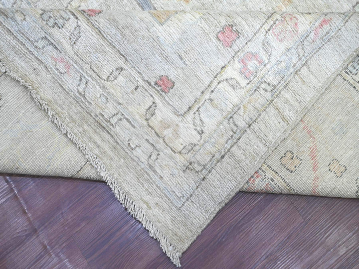 11'11" x 15'8" New Hand Knotted Green Wool Rectangle Oriental Rug - MOA10222238