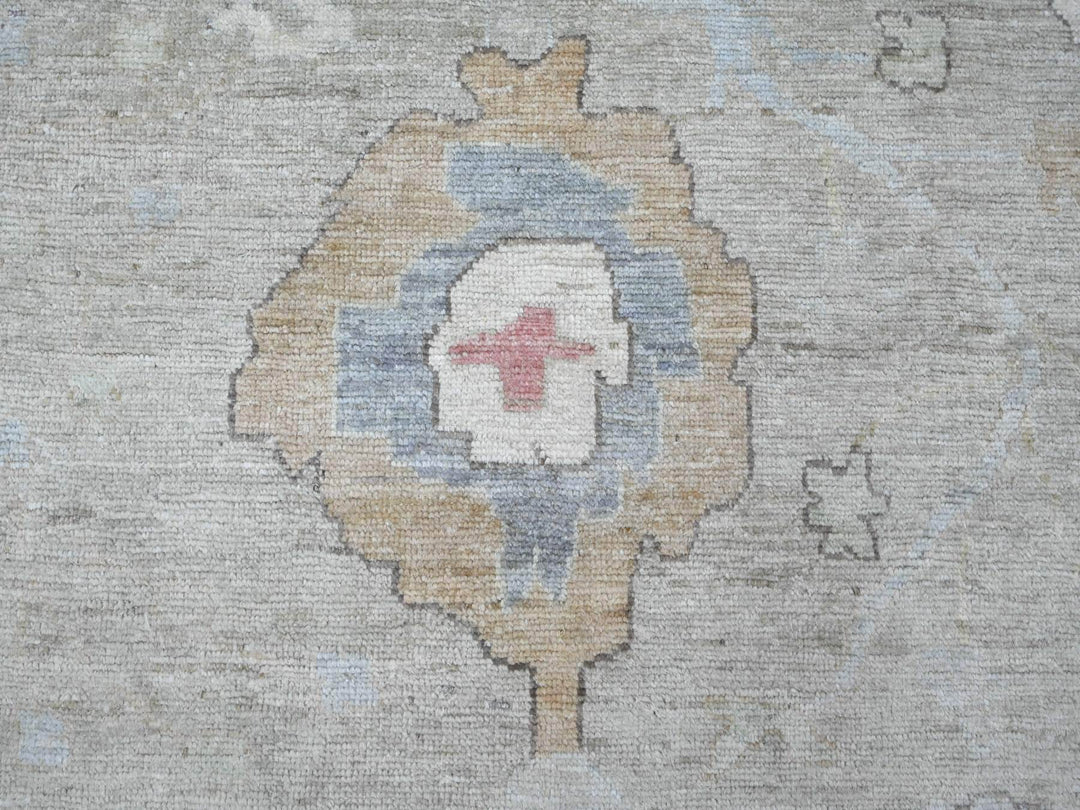 11'11" x 15'8" New Hand Knotted Green Wool Rectangle Oriental Rug - MOA10222238