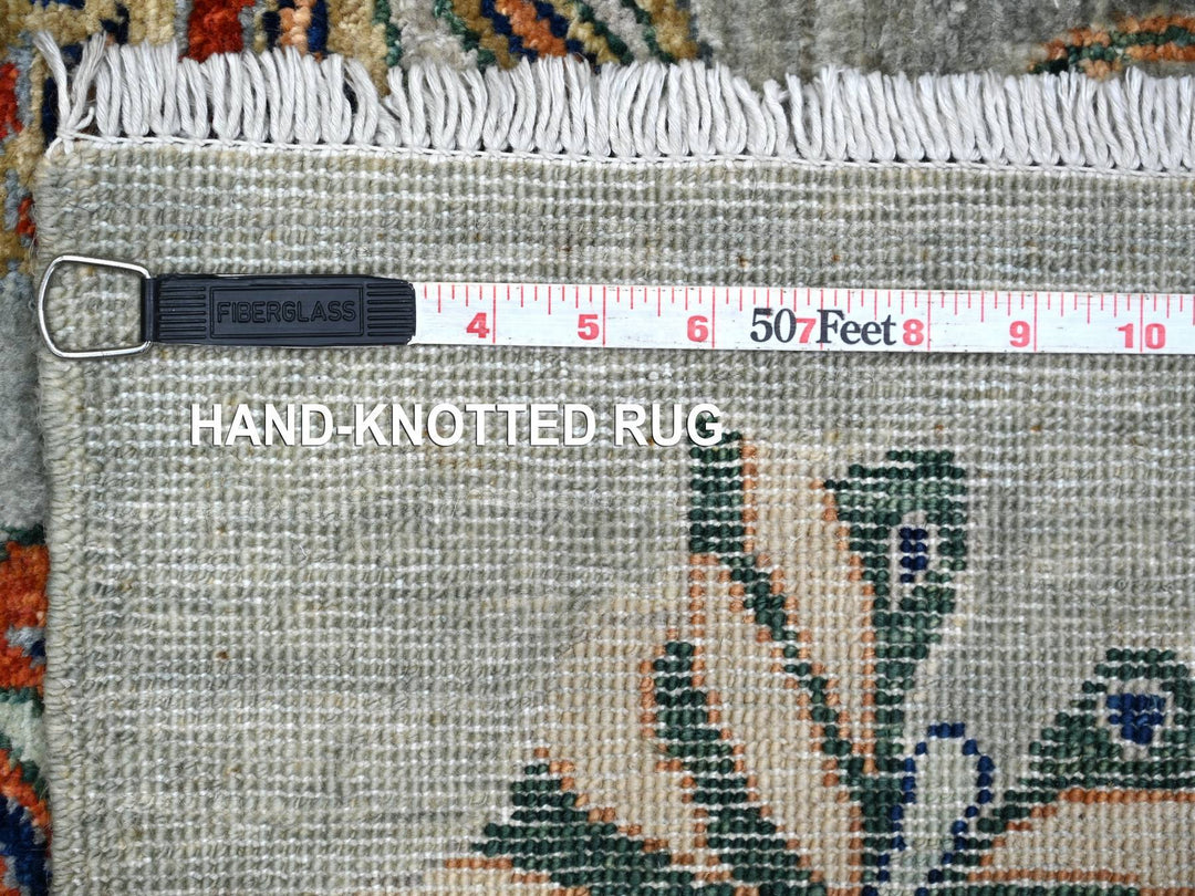 5'10" x 8'8" New Hand Knotted Grey Wool Rectangle Oriental Rug - MOA10222244