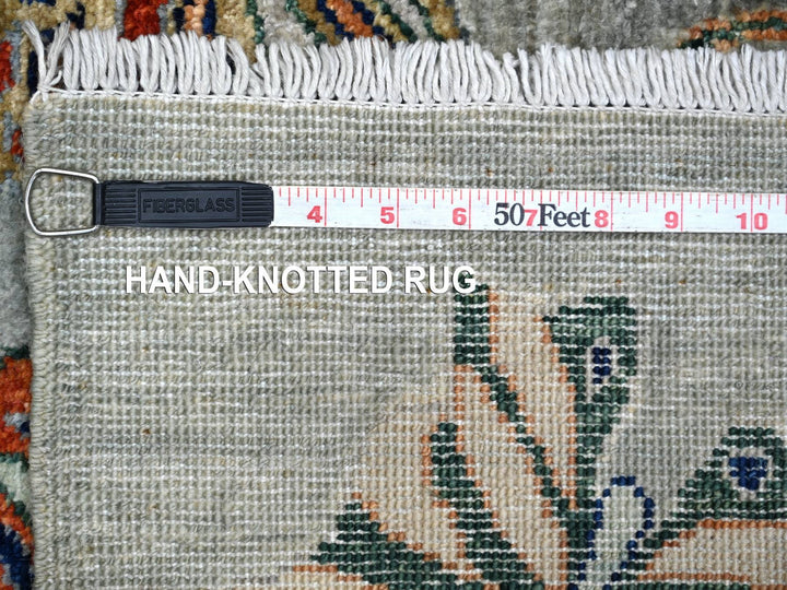 5'10" x 8'8" New Hand Knotted Grey Wool Rectangle Oriental Rug - MOA10222244