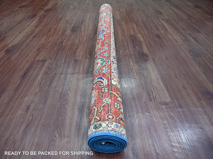 5'10" x 9'1" New Hand Knotted Blue Wool Rectangle Oriental Rug - MOA10222251