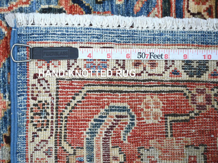 5'10" x 9'1" New Hand Knotted Blue Wool Rectangle Oriental Rug - MOA10222251