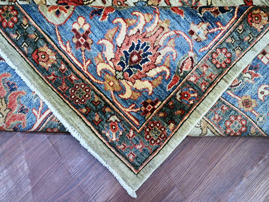 9'9" x 13'8" New Hand Knotted Grey Wool Rectangle Oriental Rug - MOA10222253